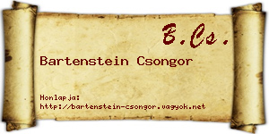 Bartenstein Csongor névjegykártya